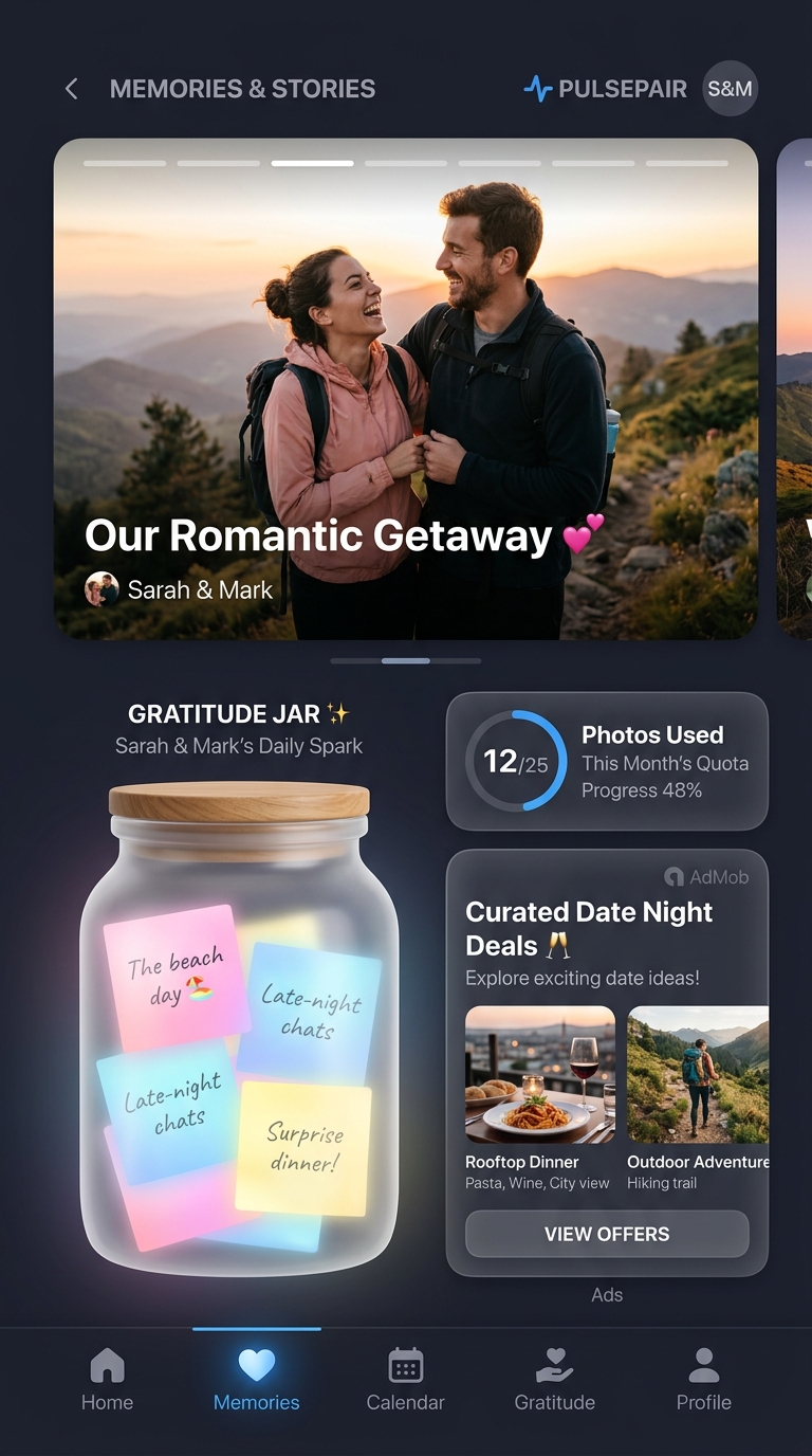 PulsePair Memory Reel & Gratitude Jar